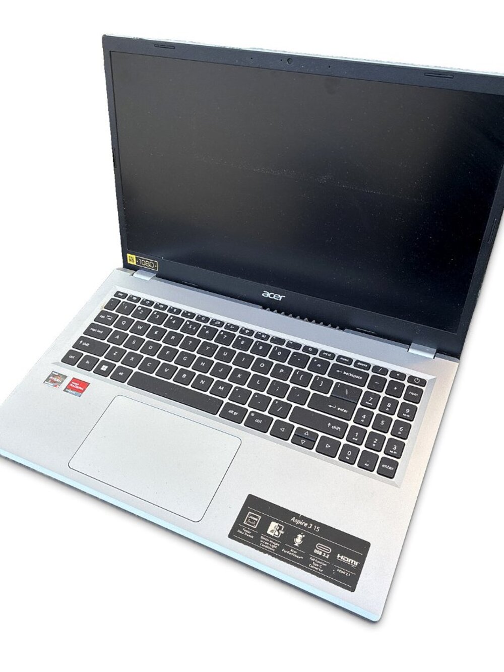 Acer Aspire 3 15.6" FHD Laptop Ryzen 3 7320U 8GB RAM 128GB SSD Silver w/ Charger